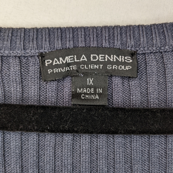 Pamela Dennis Lace Cap Sleeve Sweater, 1X - Picture 3 of 7